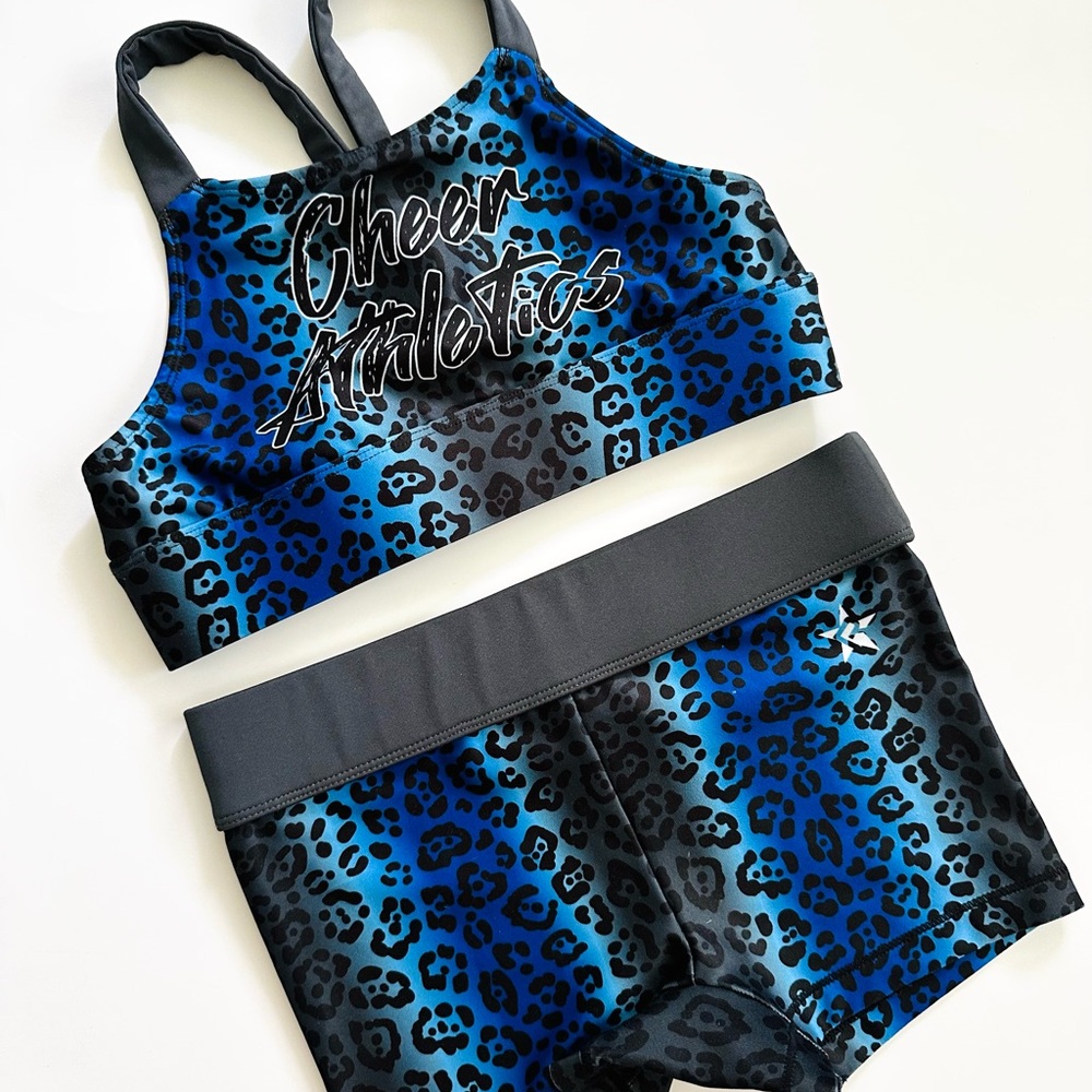 ✨SOLD✨ Cheer Athletics Blue Leopard Set